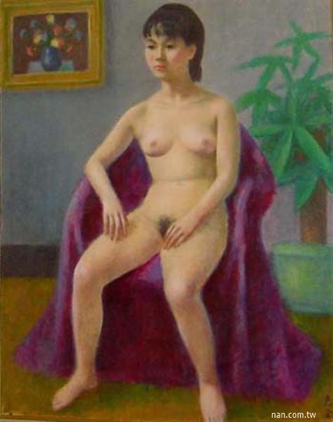 有畫的裸女