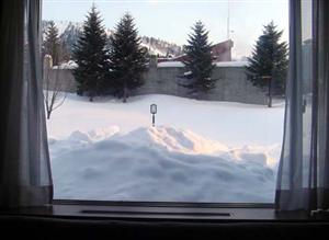 窗外雪景