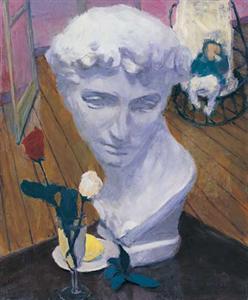 石膏像與玫瑰  Plaster Bust and Roses