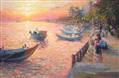 淡水河口的夕陽