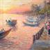 淡水河口的夕陽