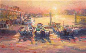 漁人碼頭的夕陽